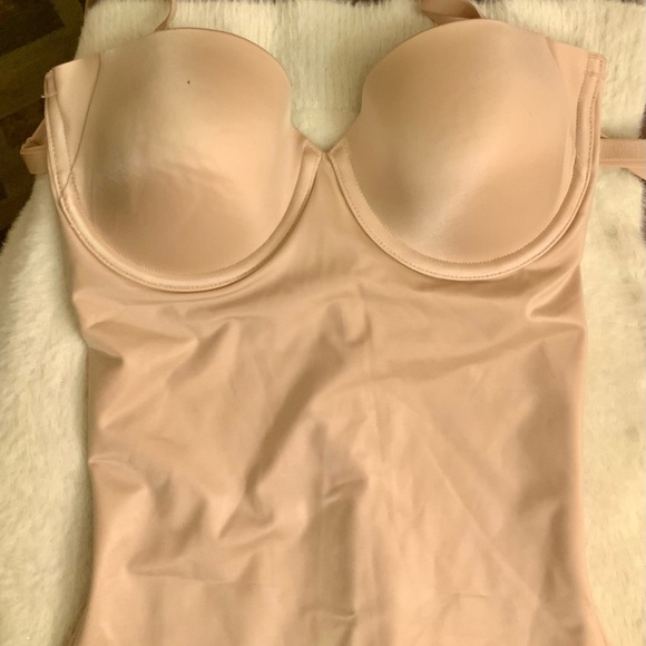 NWOT Spanx ladies' one piece shaper, sz SP, Lt bei